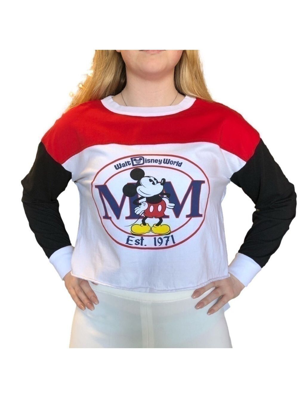 Disney Parks Authentic Vintage colour black long sleeve tee XS